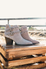 Elsa Leather Ankle Boot in Taupe