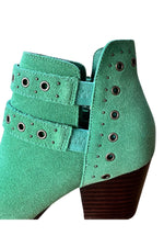 Elsa Leather Ankle Boot in Teal