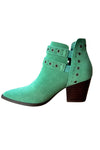 Elsa Leather Ankle Boot in Teal