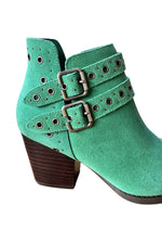 Elsa Leather Ankle Boot in Teal