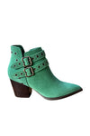 Elsa Leather Ankle Boot in Teal