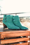 Elsa Leather Ankle Boot in Teal