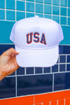 Cap - USA Embroidered White