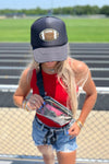 Football Patch Hats - {Black or Red}