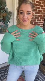 Evergreen Cozy Dolman Sweater - Green