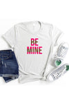 Be Mine- GRAY Tee w/ Leopard & Red Letters