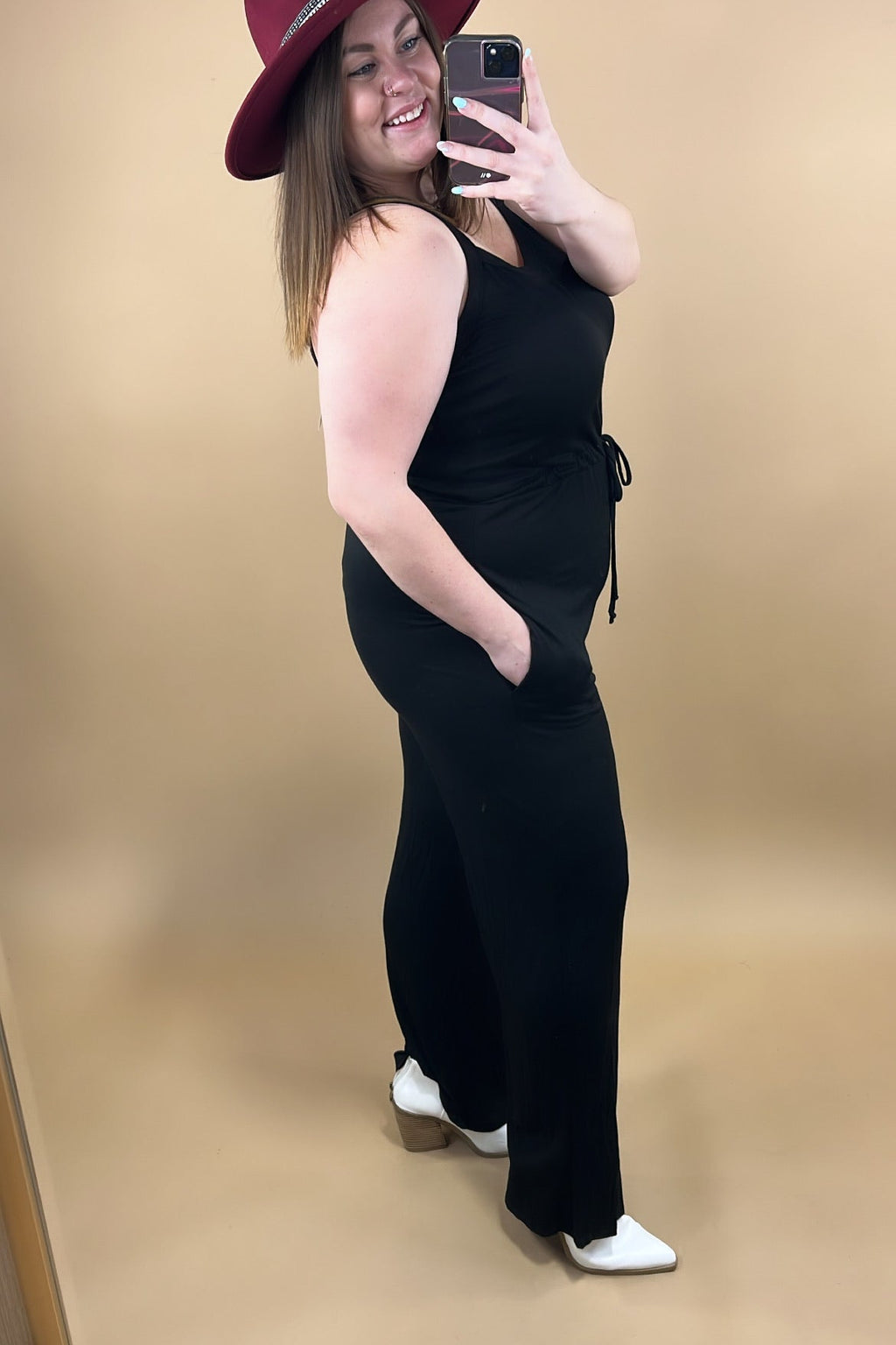 Supposed To Be- Curvy Size Black Jumpsuit