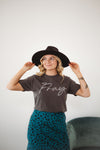 Feeline Fabulous- Teal Leopard Print Skirt