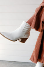 Have Faith- White Snake Print Pointed Toe Booties