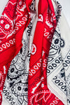 Paisley Handkerchief Scrunchie Scarves {Cream & Red}