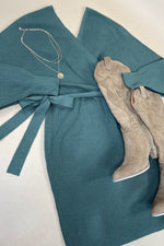 Sole Sistas- {Taupe & Camel} Suede Pointed Toe Tall Boots w/ Stitching Detail