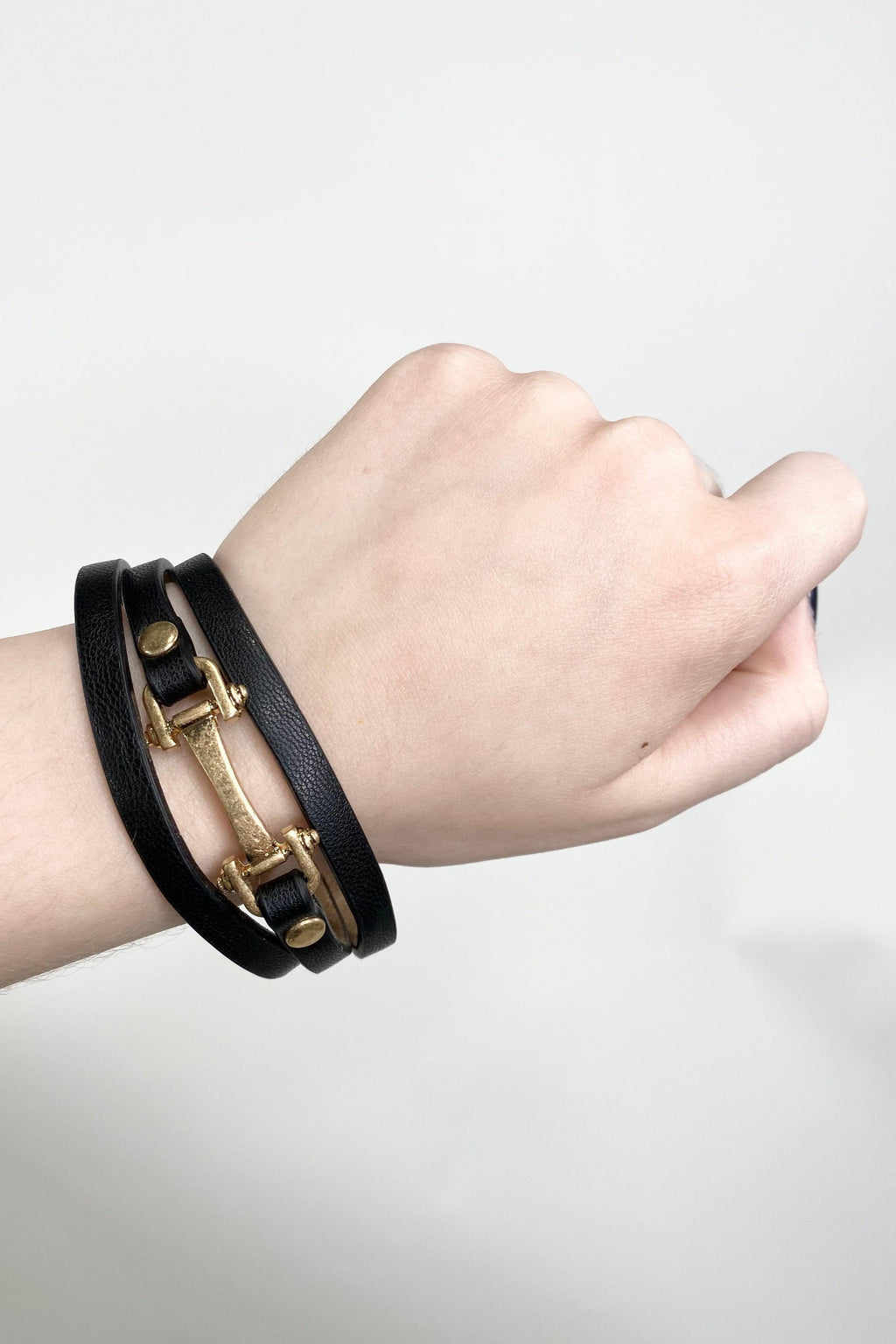 Opposites Attract- {Black, Brown, Natural} Magnetic Bracelet w/ Gold
