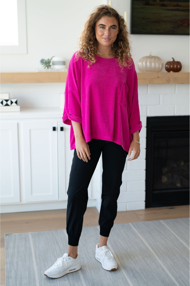 Pink Thoughts Chenille Blouse