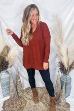 Brush It Off - Brushed Thermal Waffle Knit {Rust, Magenta, Ruby}