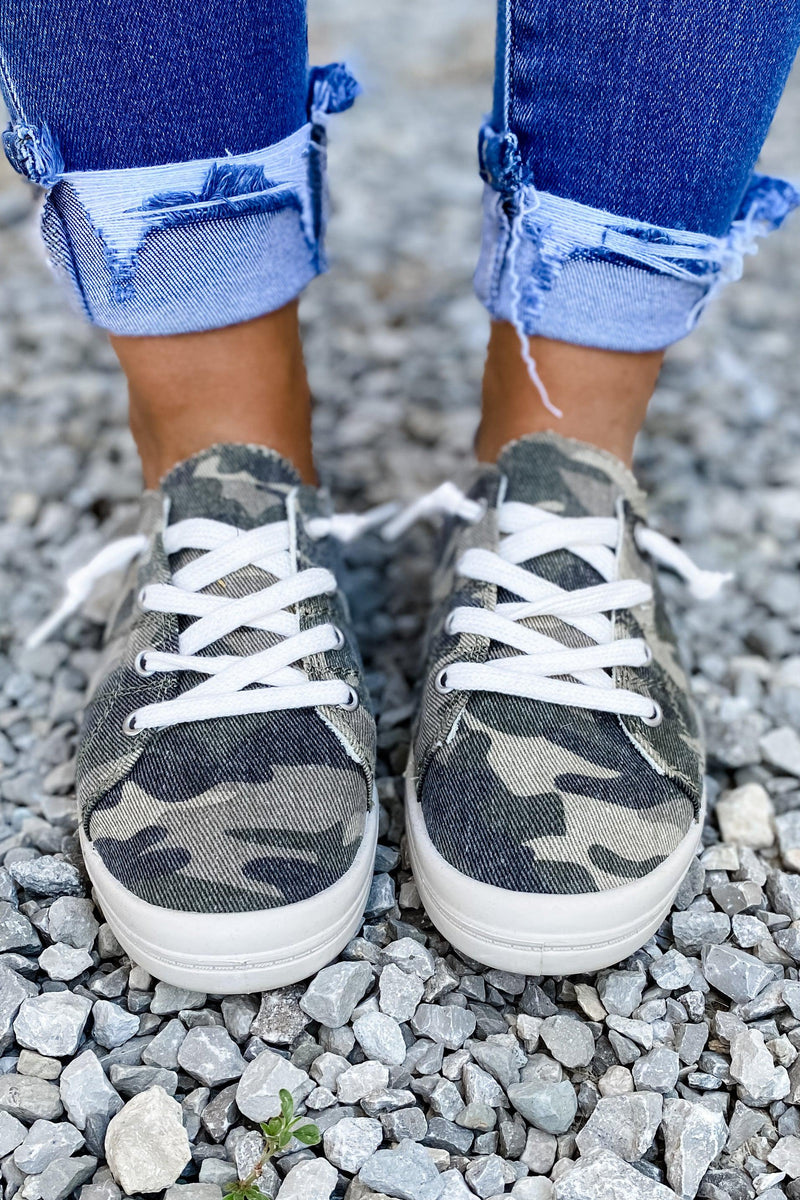 They Just Go- Camo Tennis Shoe/Flat