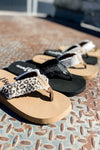 By The Beach- {Black, White, Cream Black, Tan Leopard & Cream Leopard} Flip Flops