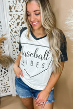 Baseball Vibes V-Neck Shirt