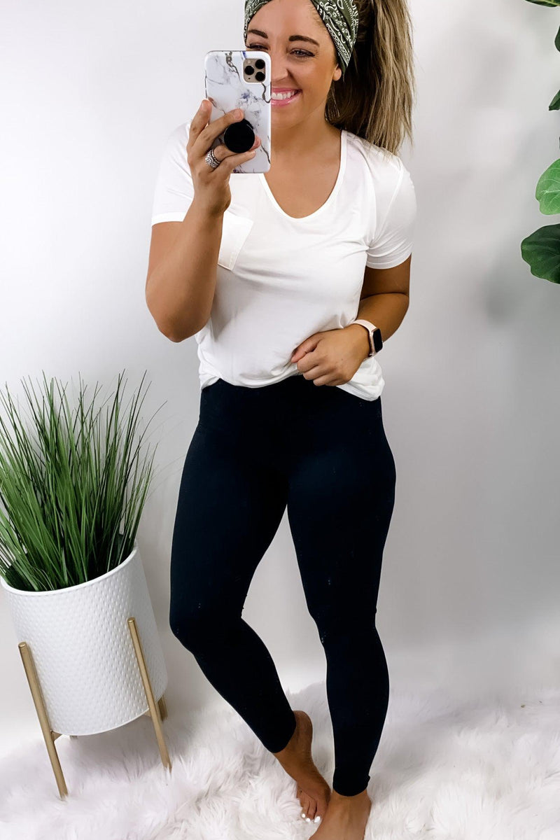 {Black & Navy} Soft Leggings – Buttery These- Gunna Want Boutique Proverbs