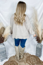 Got That Feeling - Thermal Knit Top {Heather Gray, Hunter Green, Taupe}