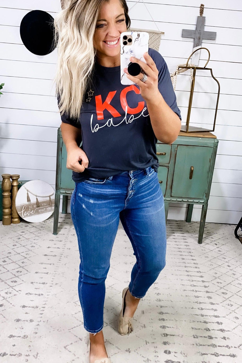 KC Babe - Charcoal Graphic Tee