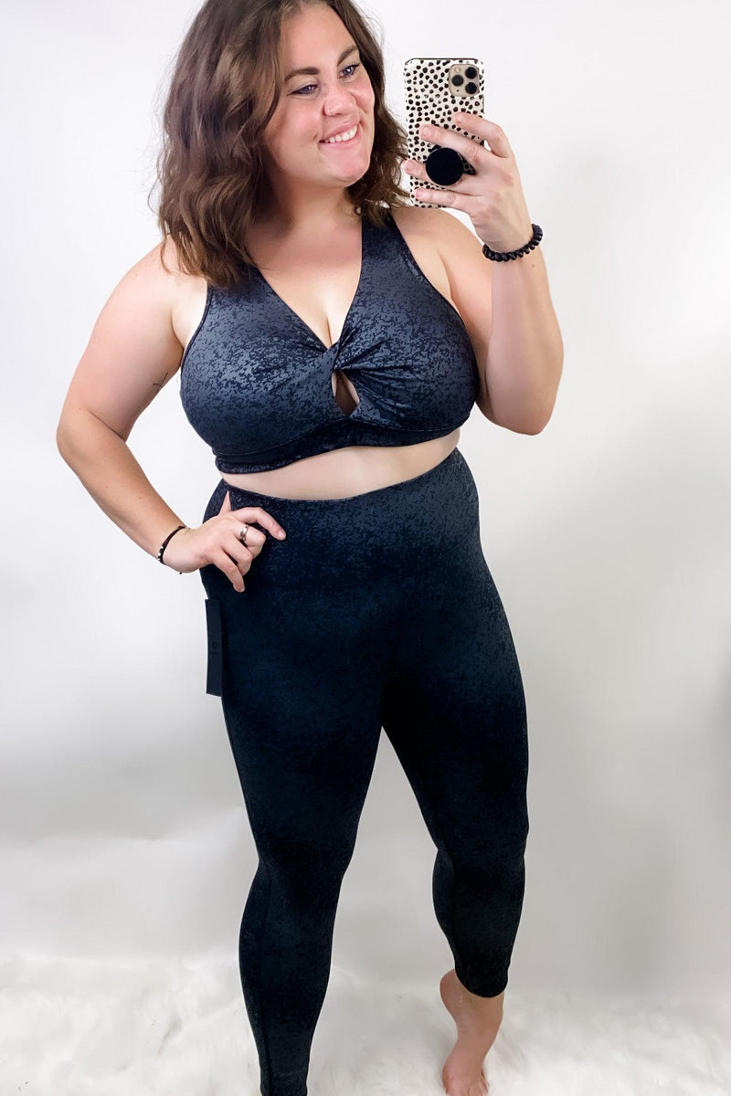 My Time To Shine- {Sports Bra OR Leggings} Charcoal Shimmer Workout Se –  Proverbs Boutique