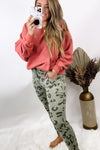 In The Top Spot- Olive Leopard Print Joggers w/ Pockets