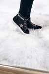 Dancing With The Stars- Black High Top Sneakers w/ Silver Star Detail