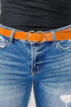 Emily Belt- {Black, Brown, Camel & White} Vegan Leather Belt w/ Double O Ring Detail