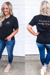 Proverbs Boutique Black Tee w/ Rose Gold Detail