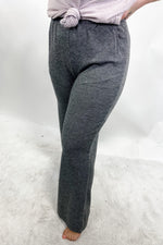 Winding Down- {Beige & Charcoal} Super Soft Wide Leg Pants w/ Pockets