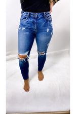 The Dylan's- Dark Wash High Rise Mom Skinny Jeans