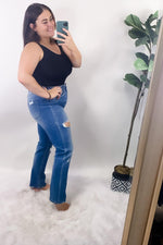 The Leona's- Super High Rise Distressed Straight Leg Jeans