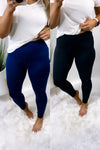 Gunna Want These- {Black & Navy} Buttery Soft Leggings