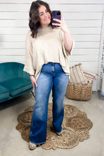 Ain't No Lie- {Black, Sage & Taupe} Ribbed Knit 3/4 Sleeve Top w/ Front Pocket