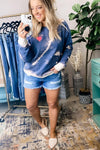 Mama - Bleached Navy Sweatshirt w/ Embroidered Detail