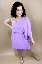 Soft Smiles- Lavender One Shoulder Dress