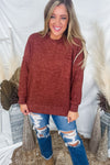 Oversized Sweater {Plum & Rust}