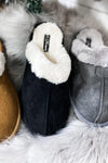 Fuzzy & Cozy- {Black/Gray/Tan} Slippers