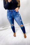 The Dylan's- Dark Wash High Rise Mom Skinny Jeans