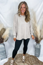 Got That Feeling - Thermal Knit Top {Heather Gray, Hunter Green, Taupe}