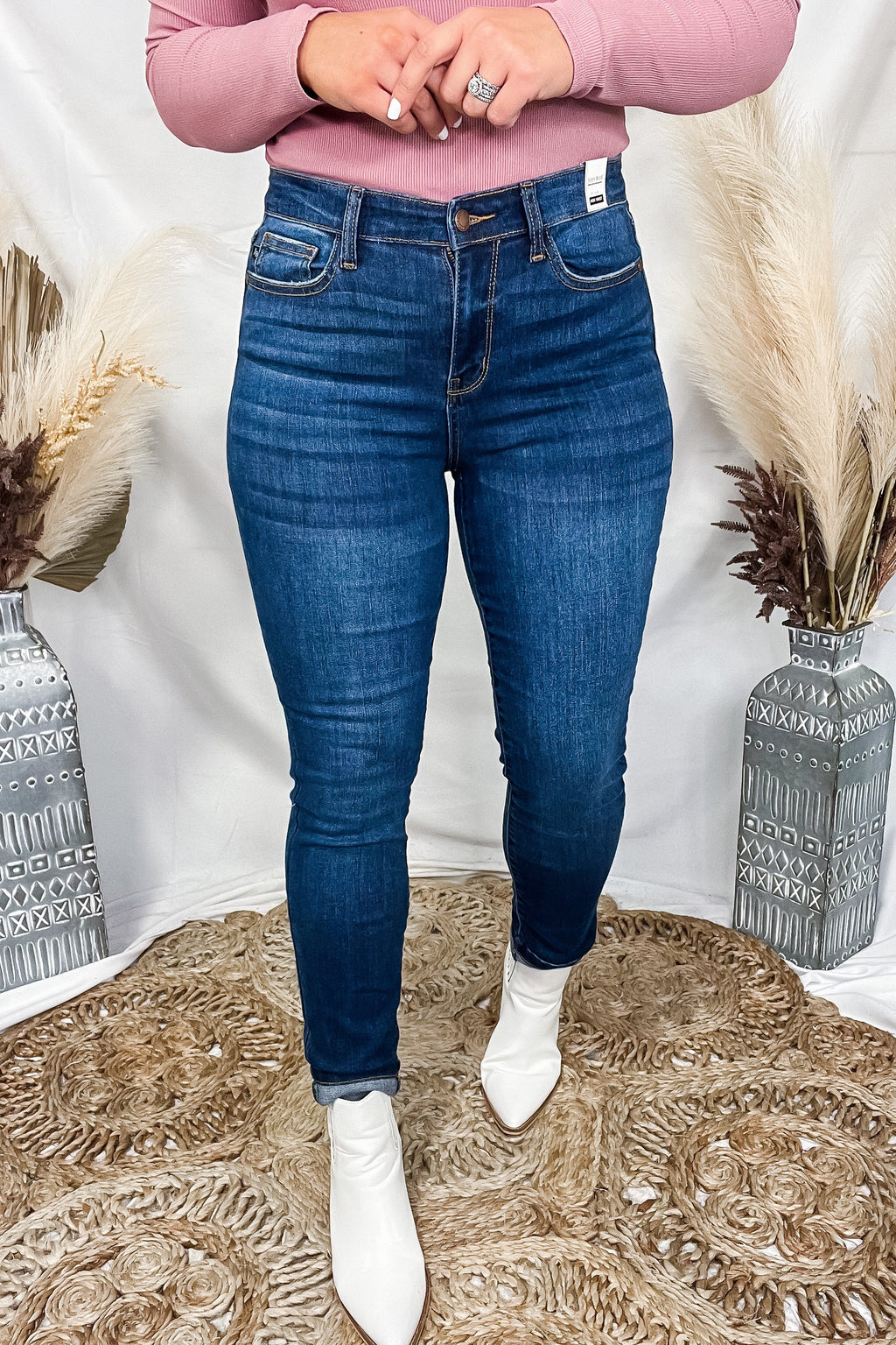 The Judy's - Dark Denim Non Distressed Jeans