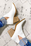 Frosted Feet- White Ankle Booties