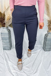 Down To Business- {Black & Gray} Stretchy Pull-On Dress Pants w/ Pockets