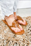 Walk With Me- Camel Reptile Print Sandals