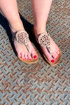 Sitting By The Sandbar- {Black, Brown & Taupe} Thick Soled Sandals w/ Leather Detail